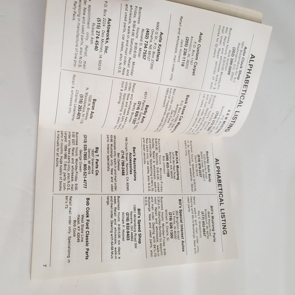 Vintage 64 1/2 - 73 Ford Mustang Parts & Services Directory Book - Picture 8 of 8